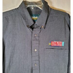 Pall Mall Button Up Shirt By Dunbrooke Mens XL Gray Long Sleeve Button Collar
